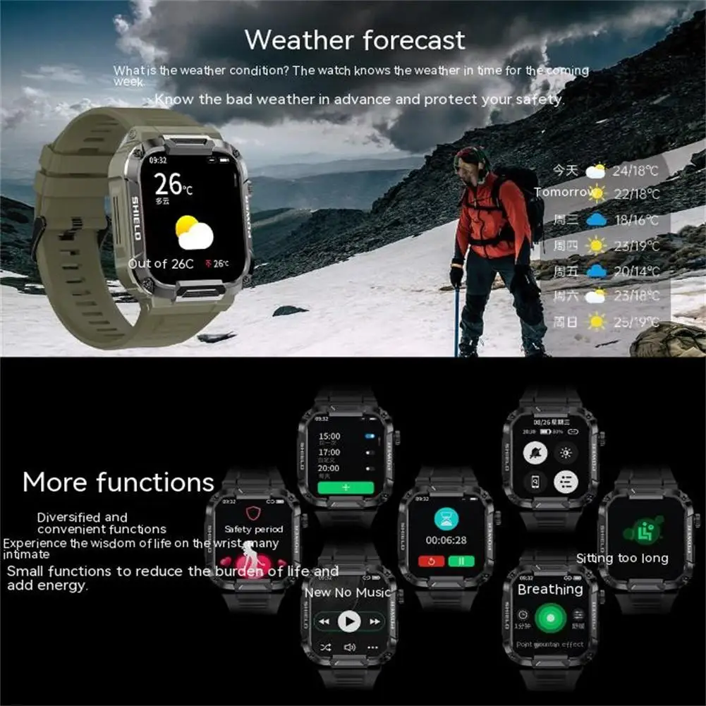 66 Smart Watch Outdoor Bluetooth-compatible new Call Music Play Heart Rate 2025 Monitor Health Sports Bracelet