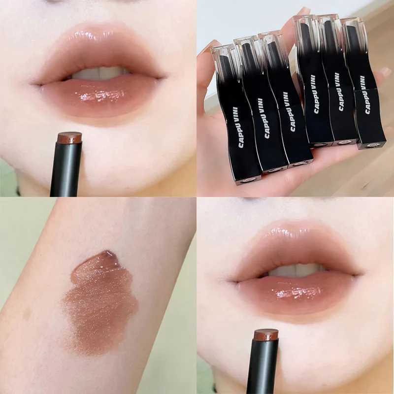 Punk Dark Brown Mirror Water Liploss Red Lip Glaze Moisturizing Glass lipstick Waterproof Liquid lipstick W241101