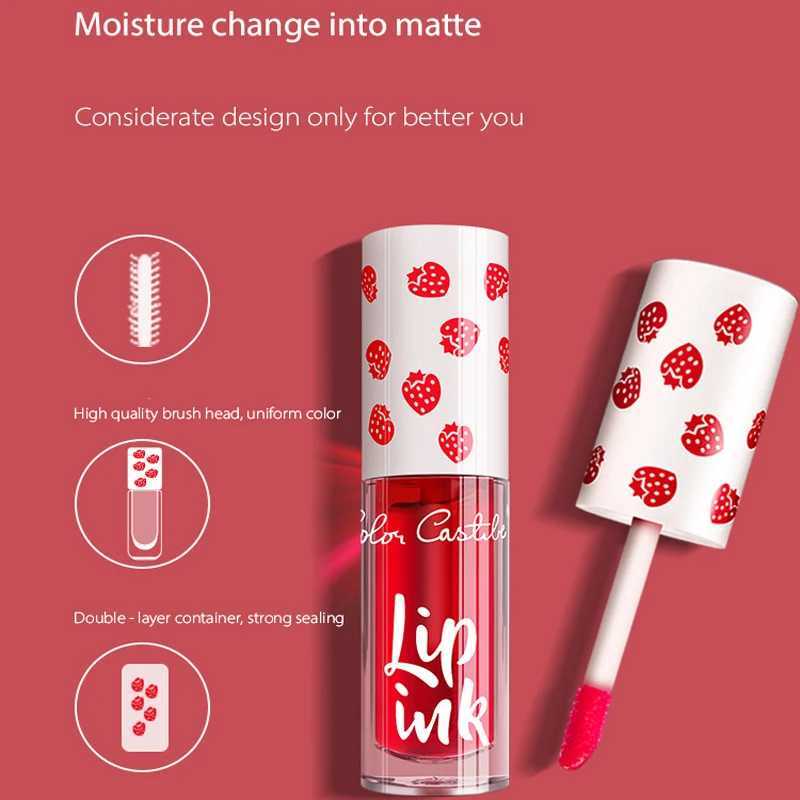Moisturizing liquid lipstick jelly durable cherry red pink lipstick gloss sexy non stick cup lip color Korean lipstick makeup 3 colors W241101