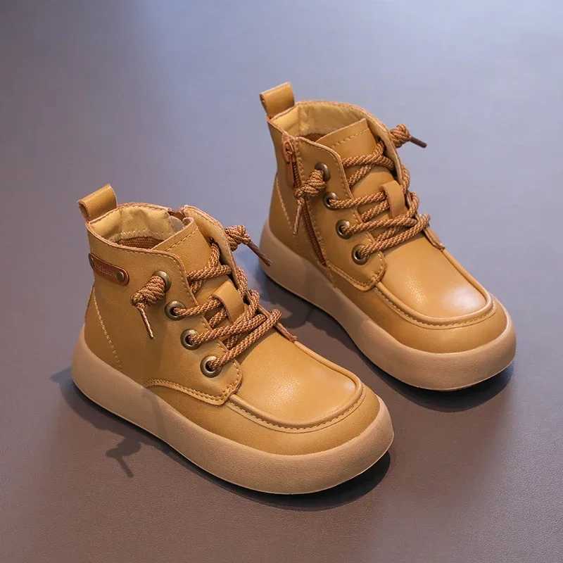 Childrens Motorcycle Anti slip Boots Spring and Autumn Boys and Girls Short Boots Neutral Versatile Childrens Ankle Boots Fashionable and Handsome M24
