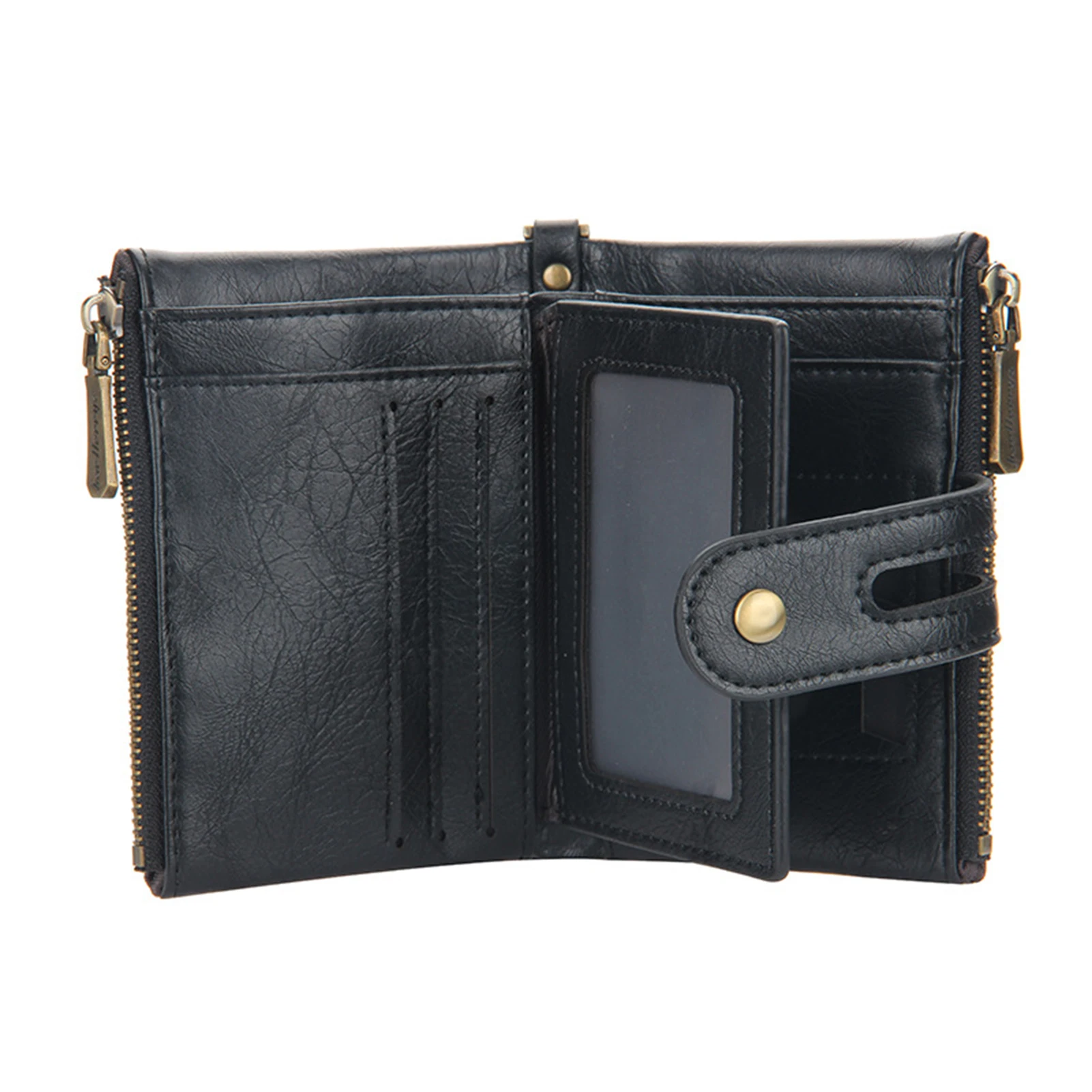Portable Wallet Leather new Men 2025 Wallet Multi-card Holder Genuine Leather Wallet Large Capacity Vintage Purse Men with Chain
