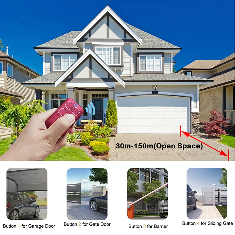 2025 For 868MHz TX4EVF TX2REV TX4REV TX4REVF Remote new Control Garage Door Opener Transmitter Key