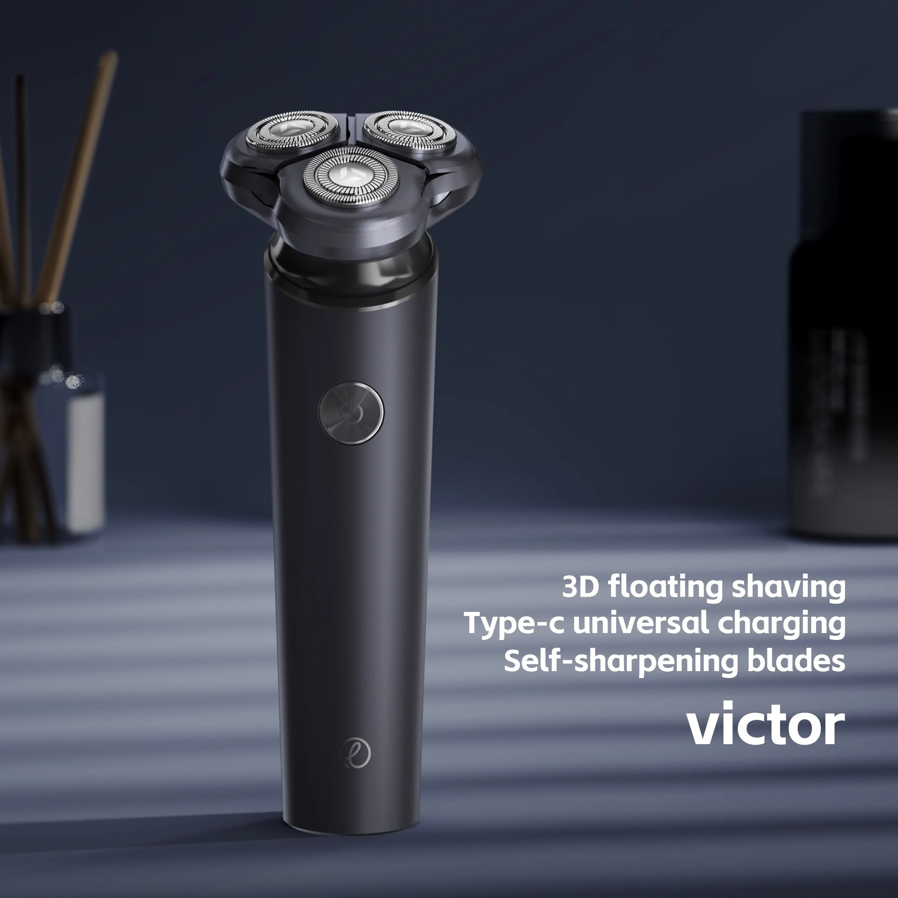 Blackstone Victor 7 ENCHEN Electrical Rotary Shaver For Men Magnetic Cutter Blade Portable Beard Trimmer Type-C Rechargeable smile