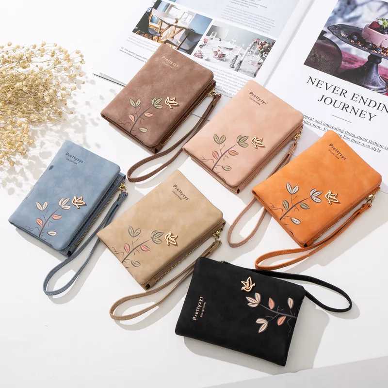 Women Short Wallet Cute Bird Tree Pattern Design Girls Zipper Coin Purse Ladies ID Holder PU Small Cluh BagXJ241111