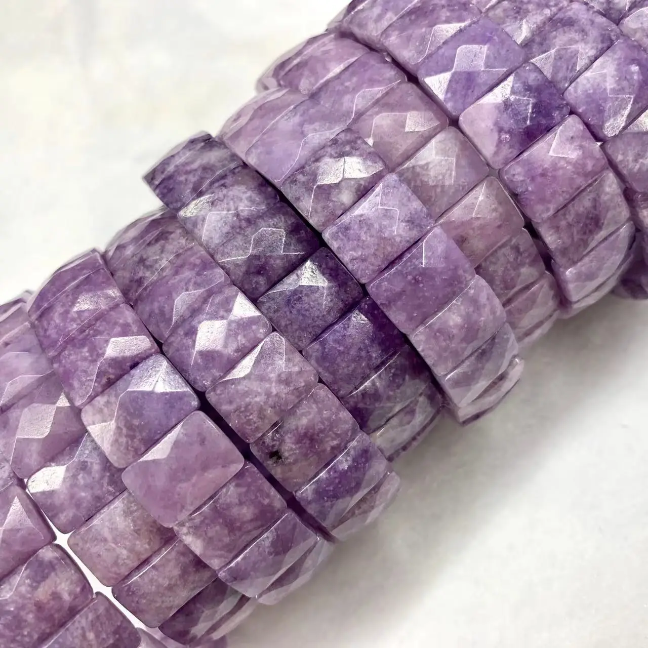 2023 new 2025 Purple Lepidolite Gemstone Jewelry Bracelet Natural Gemstone Bangle for Women for Gift Wholesale