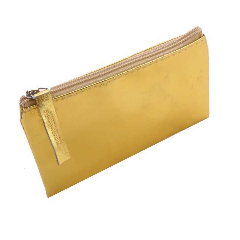 Fi Women Wallet Portable Key Storage Bag Card Holder Glossy Sier High-quality PU Leather Mini Zipper Coin PursesXJ241111