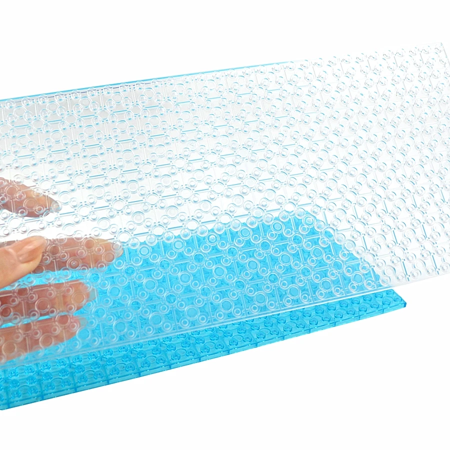 Transparent Base Plate 16x32 Dots Double-Sided Baseplate for Figures new Building Blocks Toys 2025 Kid City Plates Plastic Blocks Leduo