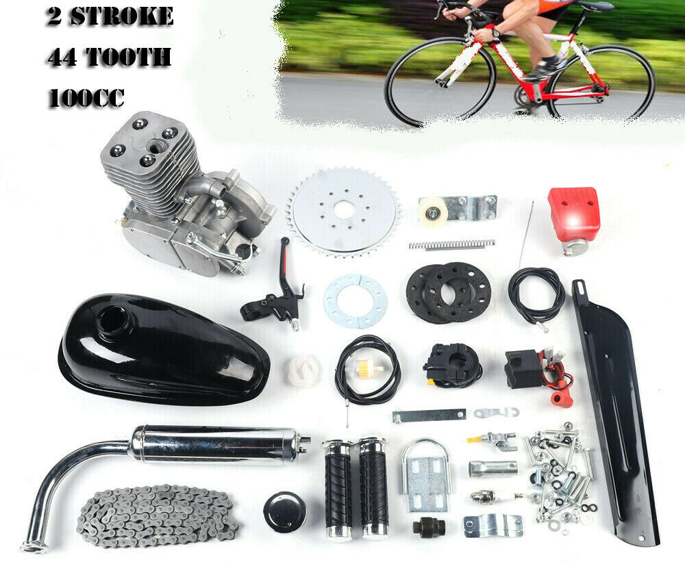 100CC 2-Stroke Bicycle Engine Motor Kit Gas Motorized Motor Bike Bicycle Modified Set CDI
