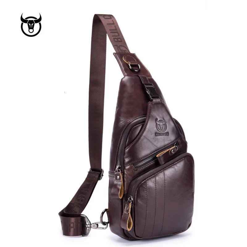 Genuine Leather Men Messenger Bag Casual Crossbody Fashion Mens Handbag men chest bag Male Shoulder 241029