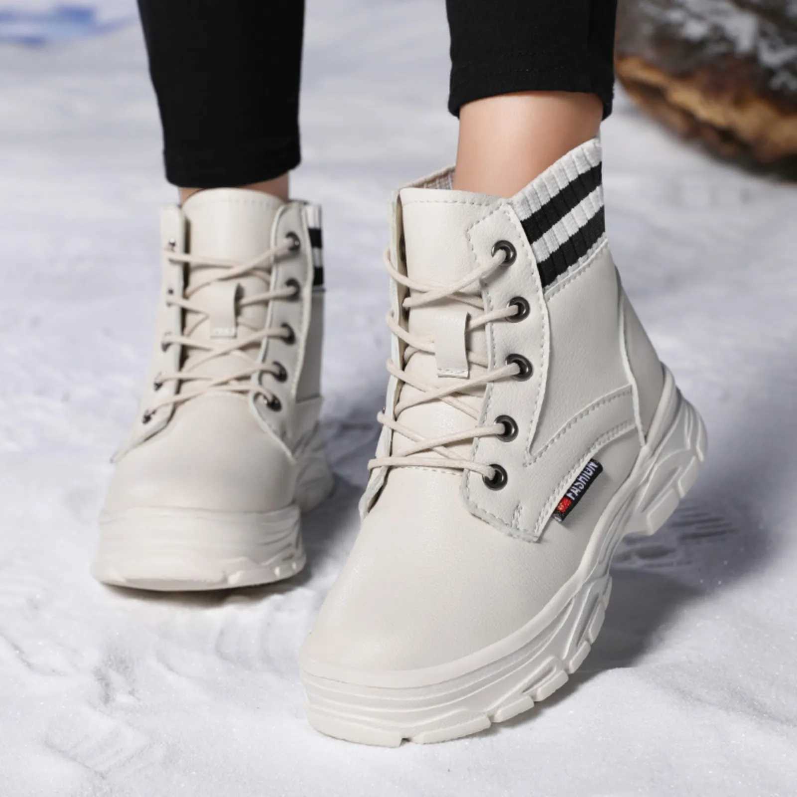 Short and chubby boots girls ankle boots womens shoes plush warm snow boots winter suede shoes childrens sports shoes Botas De Mujer M241102