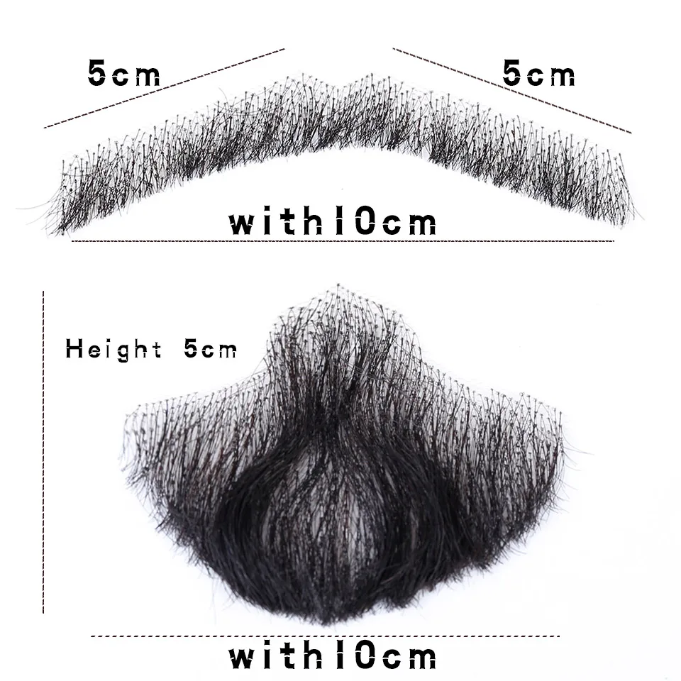 Beard Nep Fake Lace Beard For Men Mustache Hand Made Remy Human Hair Barba Falsa Cosplay Swiss Lace Invisible Beards SalonChat smile