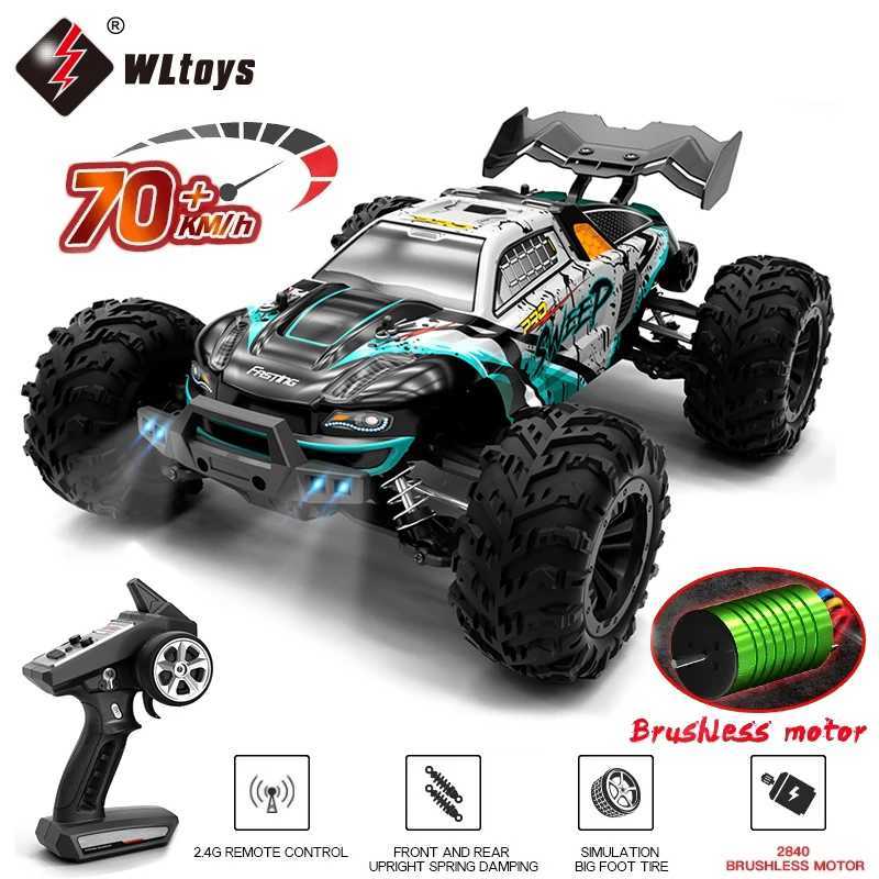 1 16 70KM/H or 50KM/H four-wheel drive RC car with LED remote control high-speed drift Monster 4x4 childrens truck vs Wltoys 144001 toy X241101