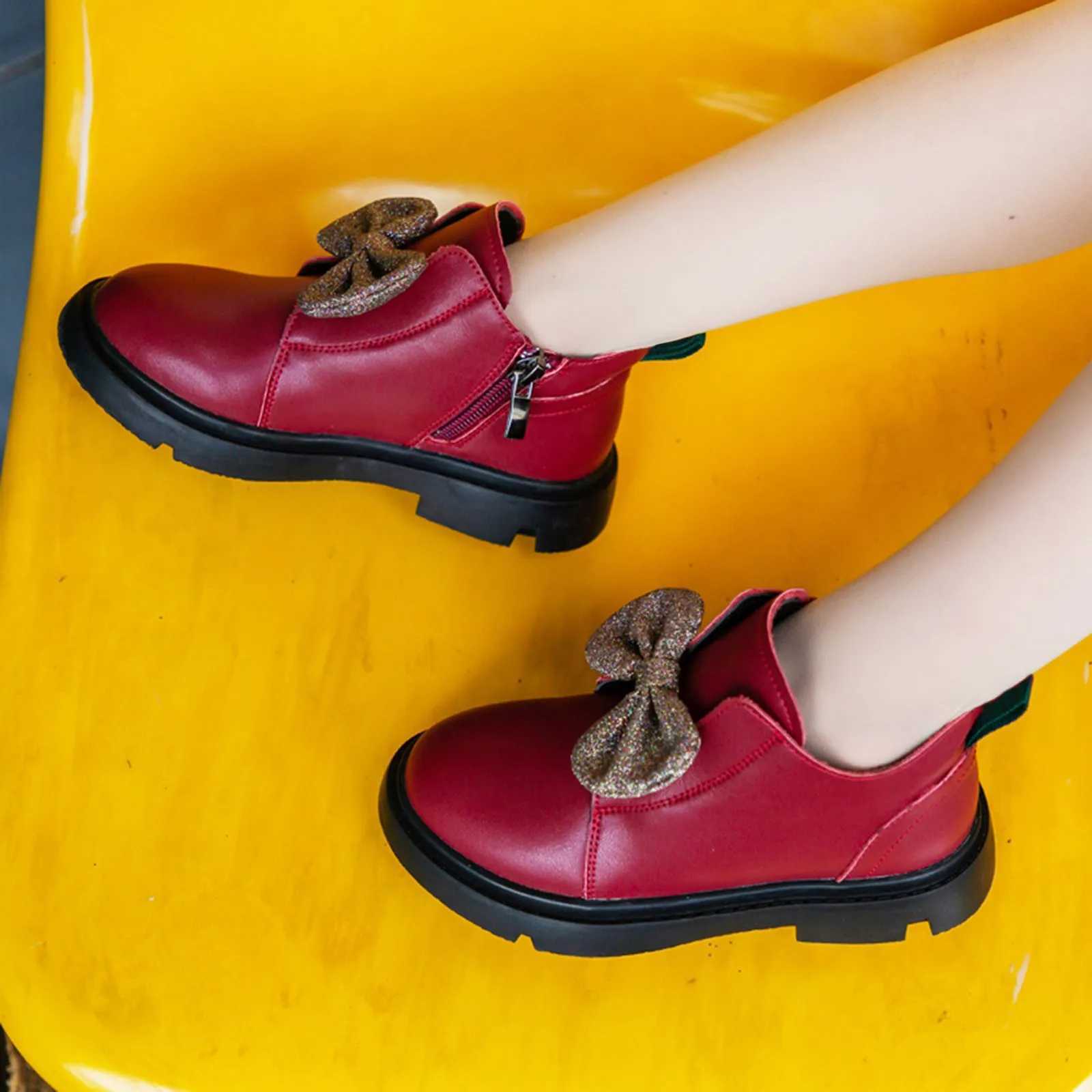 Autumn baby shoes childrens fashion princess PU leather shoes childrens shoes girls socks shoes childrens new arrival birthday gift M241102