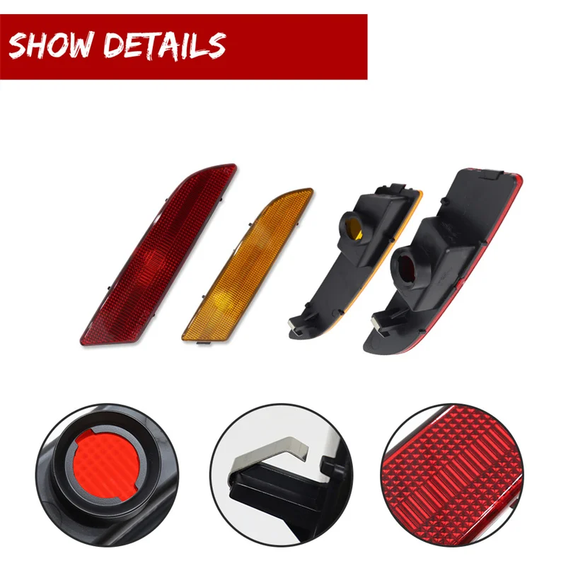 Gtinthebox Car Front / Rear Bumper Side Marker Light Housing Shells For Chrysler Crossfire 2004-2008 Turn Signal Light, No Bulb