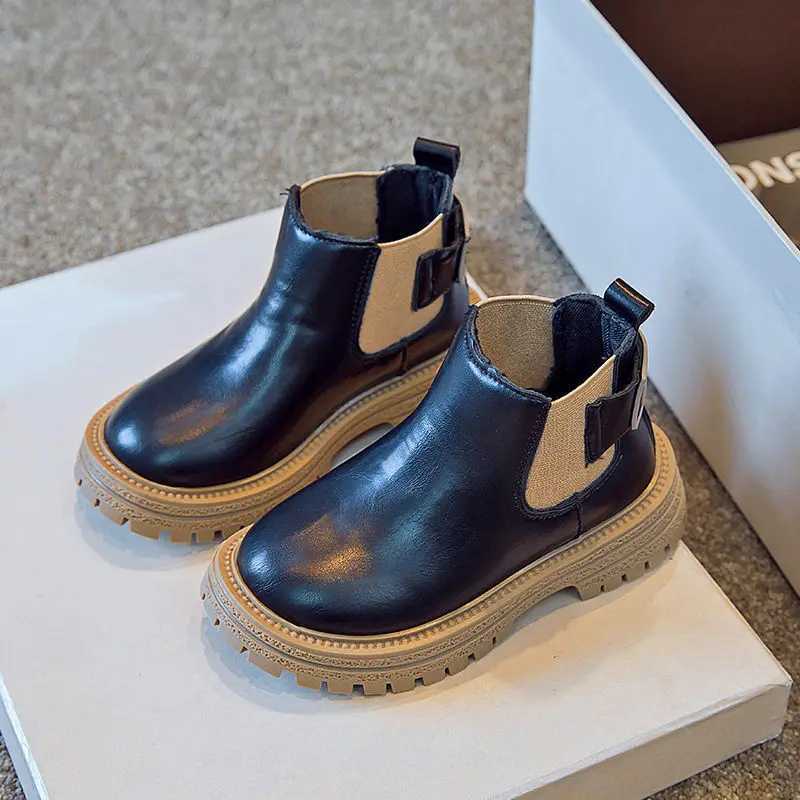 New Childrens Military Boots for Autumn Childrens Korean Short Boots British Childrens Snowshoes M241102