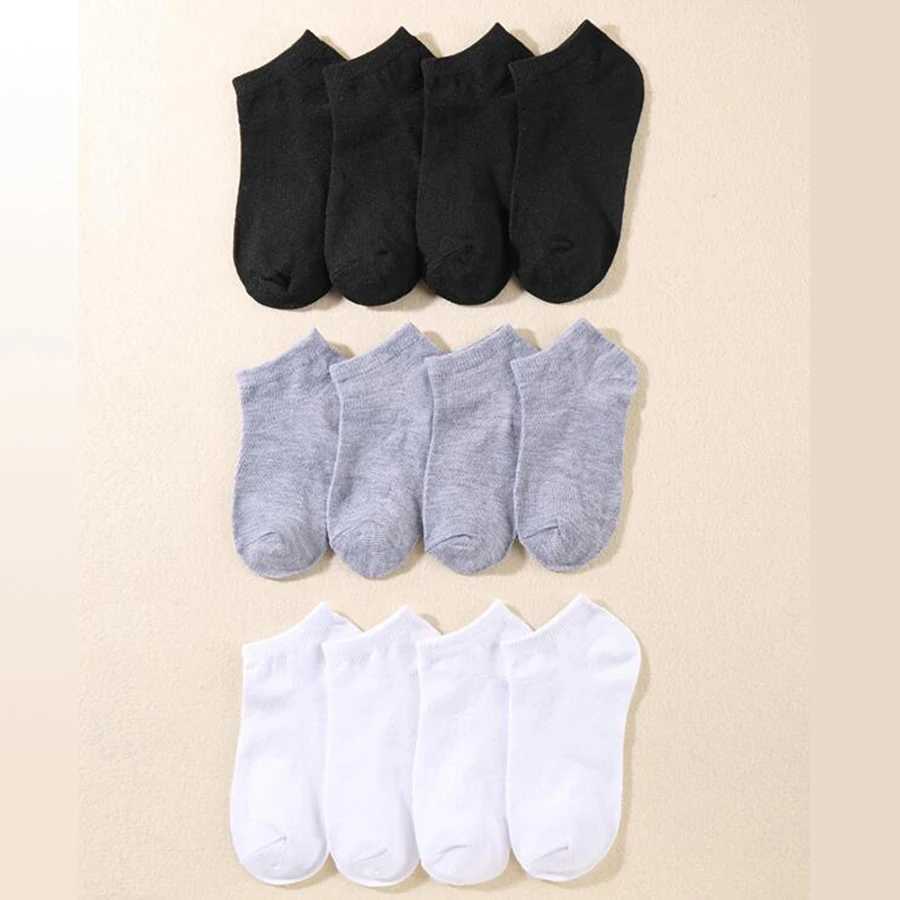 10/12 Pairs Men Solid Color Boat Comfortable Breathable High-Quality Business Low Tube Casual Slippers Ground LX241102