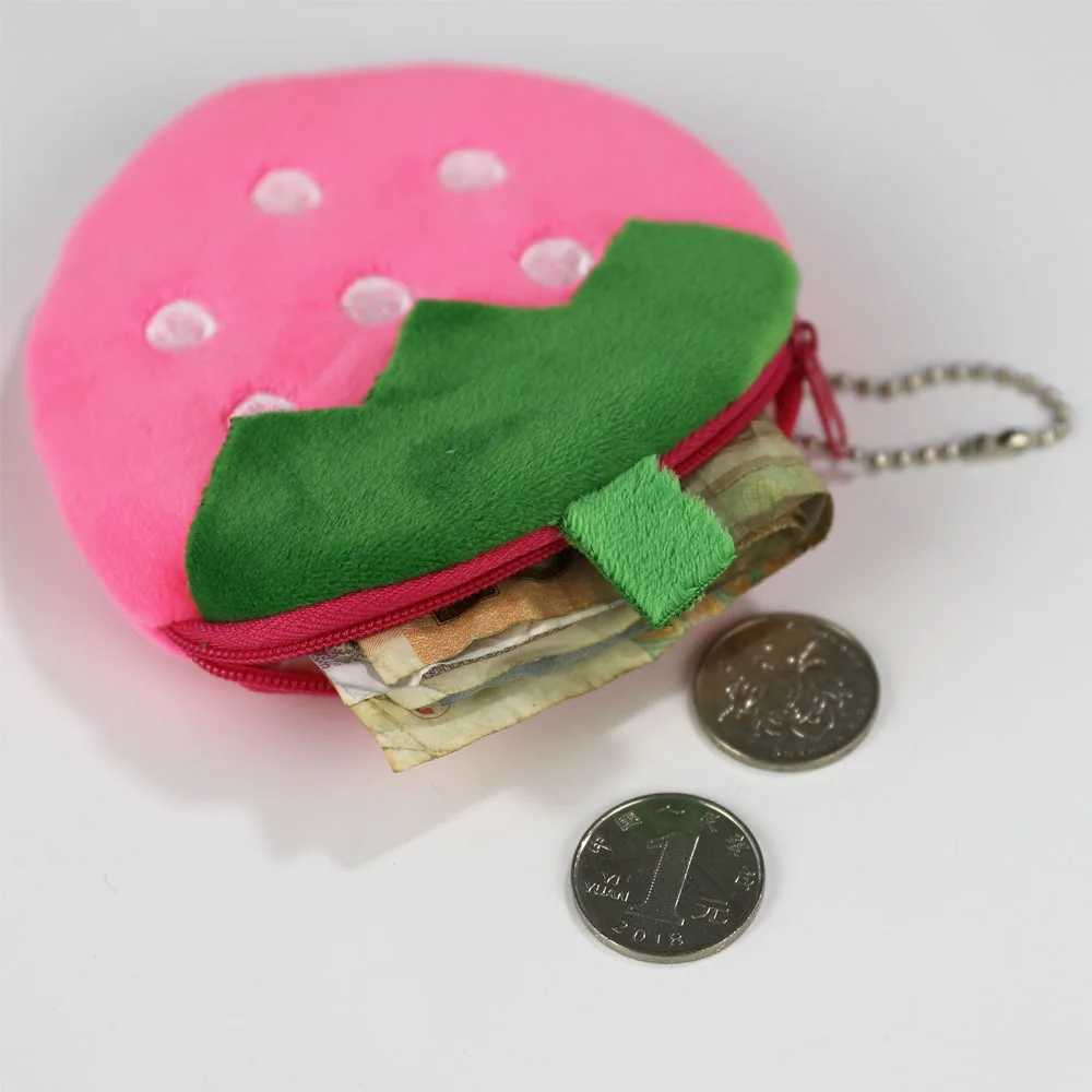 Embroidered Plush Coin Purse Simulated Fruit Bag Watermel Strberry Orange Coin Wallet Coin PurseXJ241111