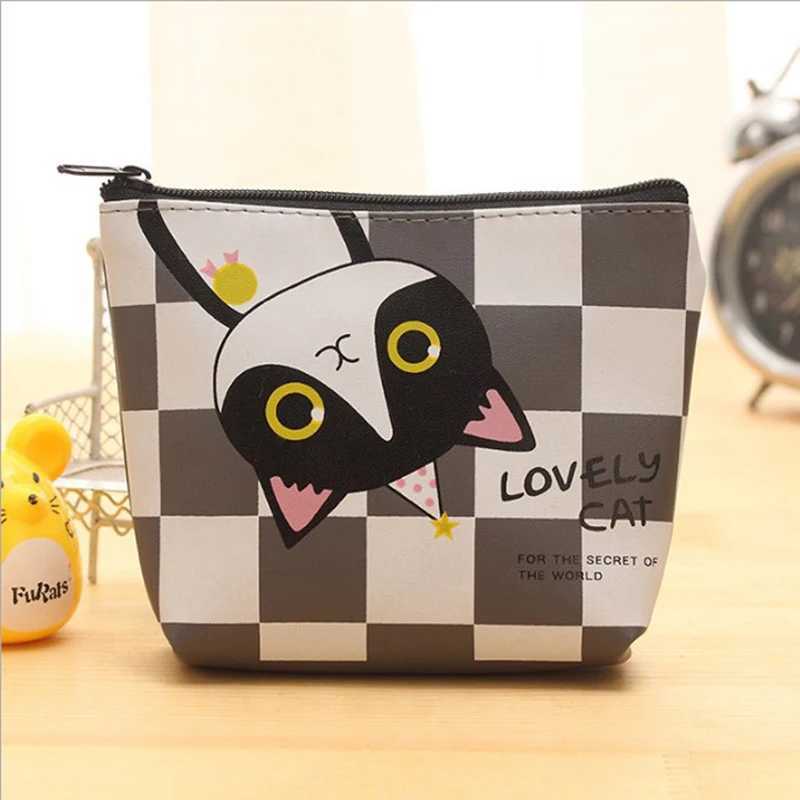Carto PU Leather Coin Bag Pure Zipper Carto Cute Coin Key Bag Mey Pocket Women Men Coin Purse Small Wallet KidXJ241111