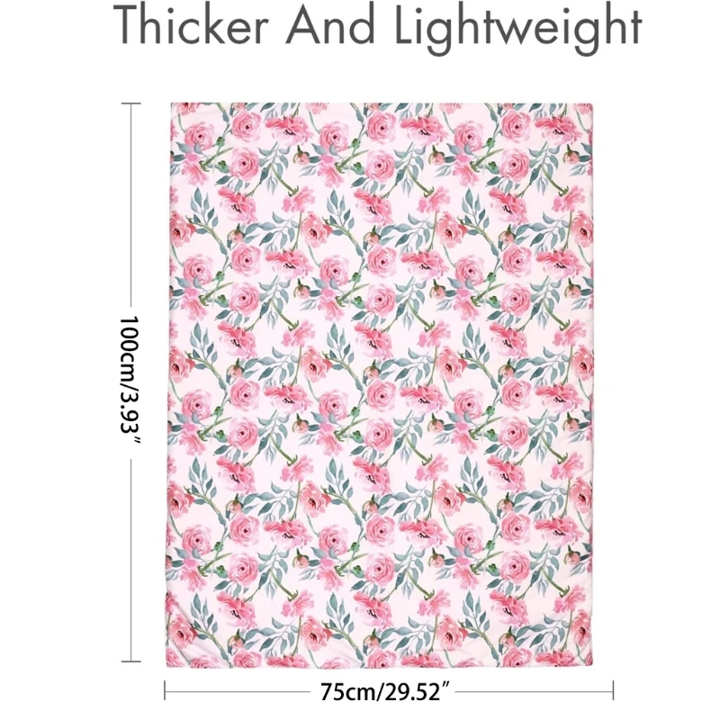 Ultra-Soft Baby Minky Blanket Printed Crib Bed Throw Blanket Plush Baby Blanket