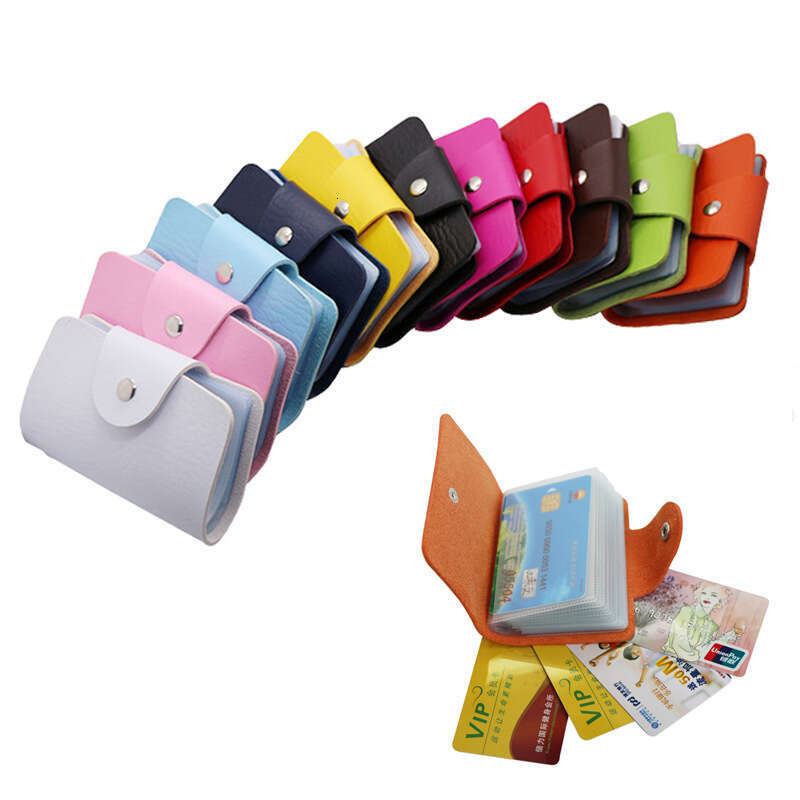 durable multiple slots business card case with advertising space protective clip for banking insurance card organizer coin purse