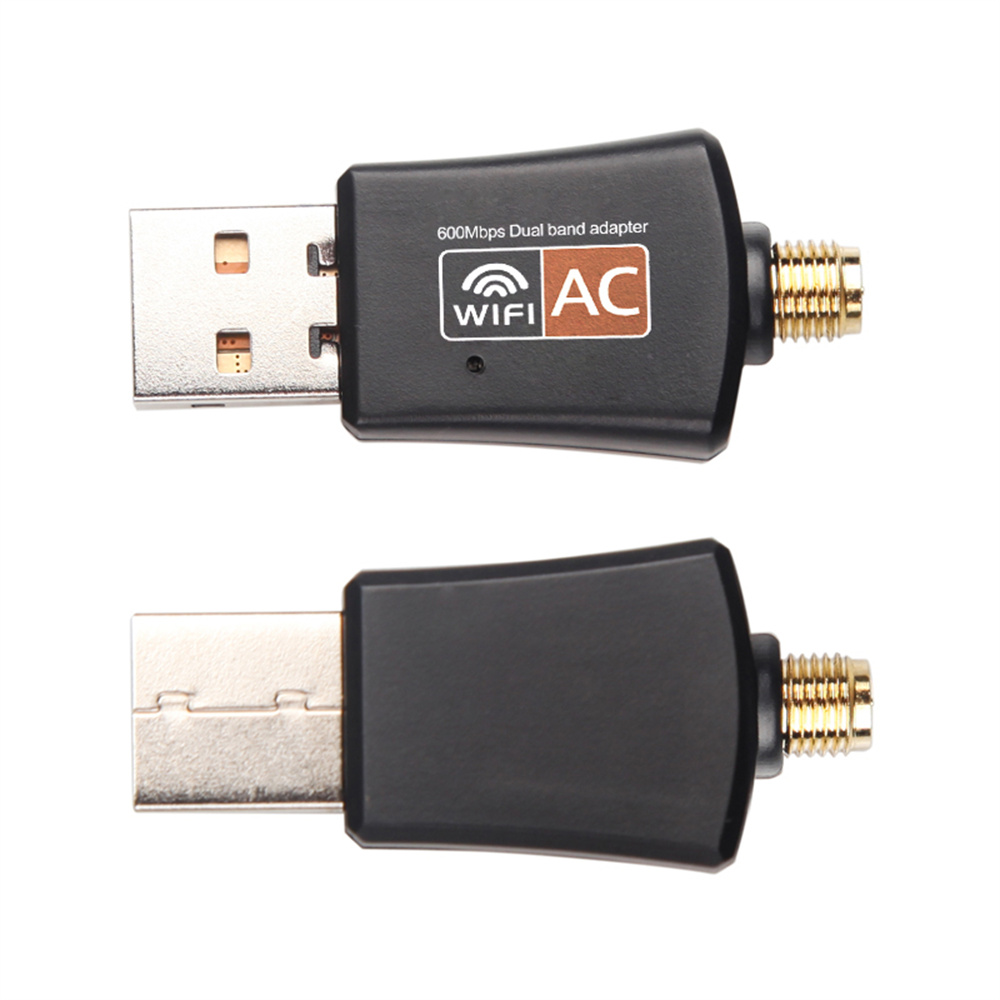 Dual Band USB wifi 600Mbps Adapter 2025 AC600 2.4GHz 5GHz WiFi new with Antenna PC Mini Computer Network Card Receiver 802.11b/n/g/ac