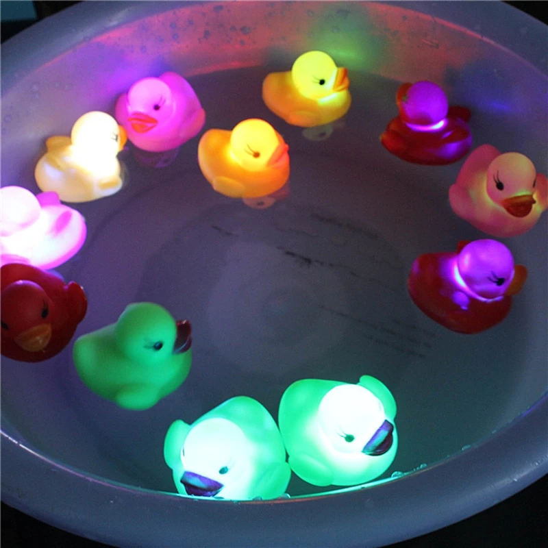 new LED 2025 Floating Duck Baby Bathroom Toy Interactive Water for PLAY Pool Beach Glowing Duck Toy Indoor Bath Shower Game Kids