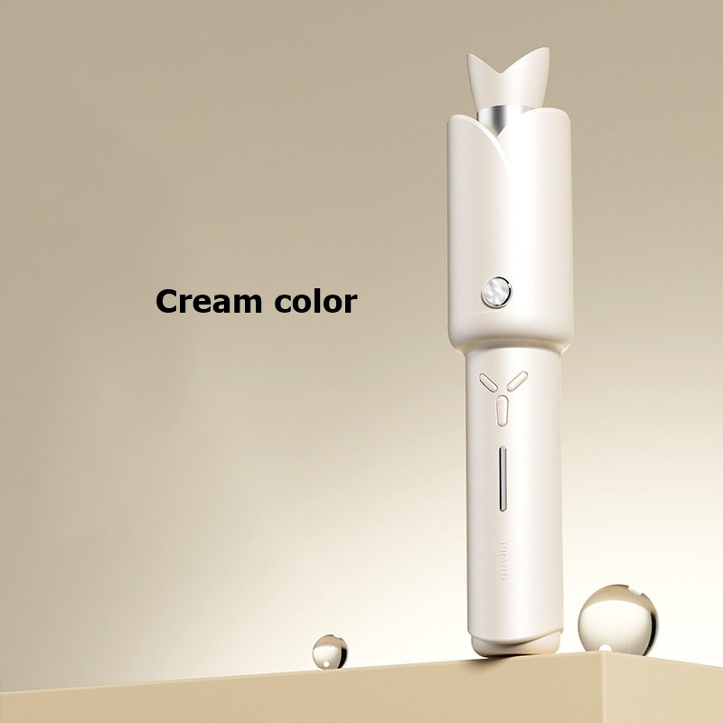 Cordless Automatic Iron 32mm Rotating Curling Wand Anti-scald Tangle-free For Easy Curls, Travel Hair Curler Portable, Rechargeabl Pink Purple Rizador