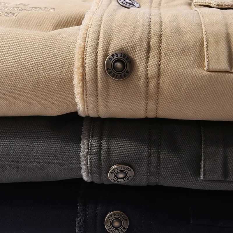 Winter new mens thick neck warm jacket suitable for middle-aged and young people to relax and relax large cotton dress W241102