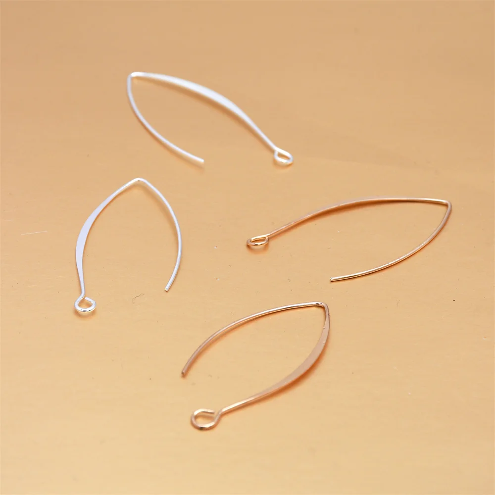20Pcs Sterling Sier Plated Ear Wires V-shape Earrings Hook For new DIY Earring Jewelry 2025 Making Crafting