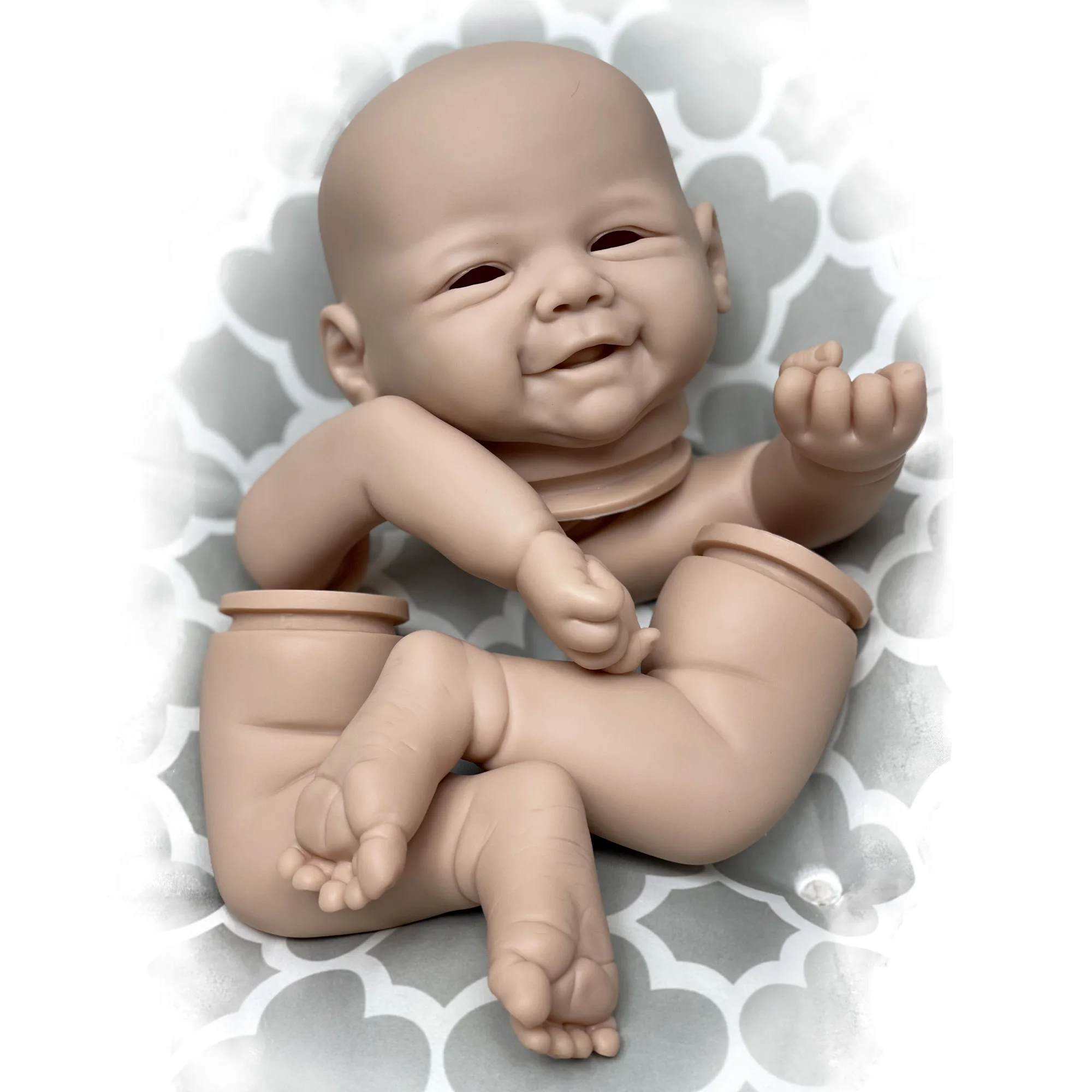 45cm Vivienne Reborn Doll Kits 3D Painted Skin Unassembled DIY Kit Reborn Handmade Lifelike Bebe Reborn Kits Sin Pintar