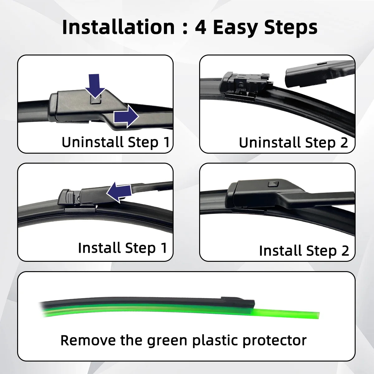 new For VW Golf 5 2003-2009 Car Front Rear Wiper Blades Soft 2025 Rubber Windscreen Wipers Auto Windshield 24"19"13" 2005 2006 2007 200