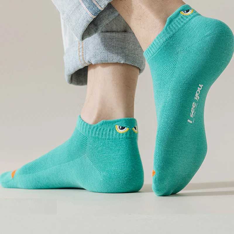 5/10 Pairs Man Short Socks Ankle Boat Socks Breathable Casual Athletic Socks Women Summer Thin Low-Cut Male Socks X250319