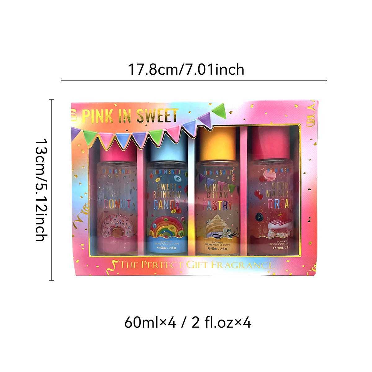 4-Piece Gift Set Womens Sweet spray - Long lasting fragrance for dating - Womens perfume -4 60ml/4 2fl.ozW241102