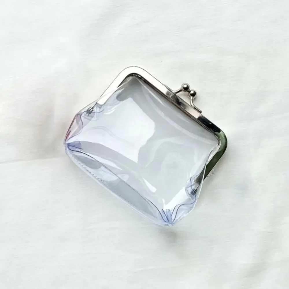 2024 Transparent Coin Purse Lipstick Credit ID Card Ir Mouth Clip Bank Card Bus Card Holder Change Purse Small WalletXJ241111