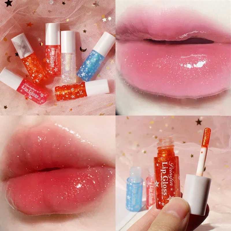 Baby Blue Mirror Transparent Lip Color Pearl Attractive Lip Color Glitter lipstick Durable Waterproof Jelly Tooth lipstick W241101
