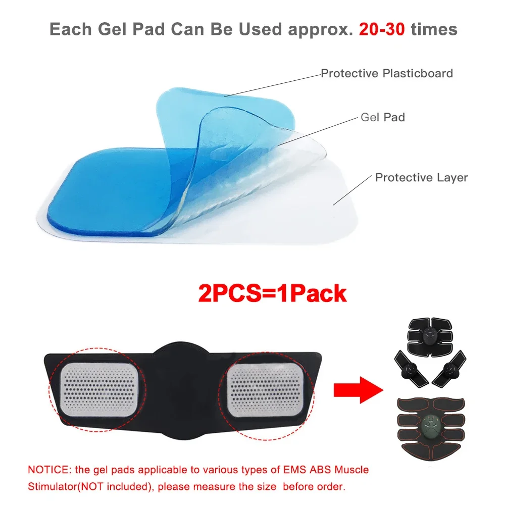 100/50pcs Gel Pads for EMS new Abdominal ABS Trainer Hip Exerciser Replacement Body Massager Patch 2025 Massage hine Muscle Stimulator