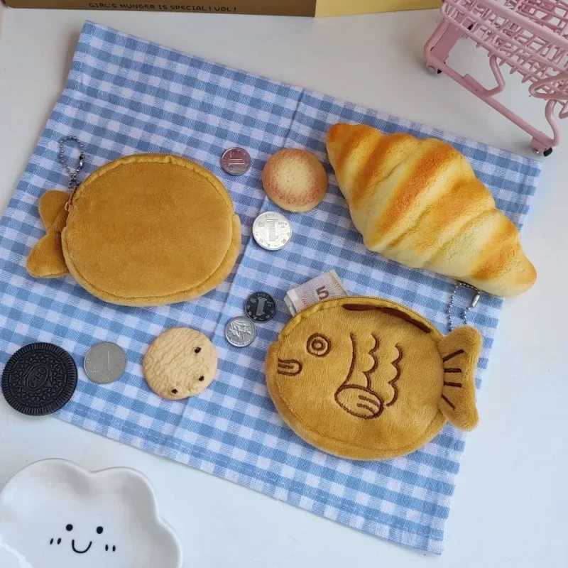 Designer Cute Brown Snapper Fish Coin Bags Purse Soft Plush Lipstick Headphe Data Cable Storage Bags Schoolbag Pendant for KidXJ241111