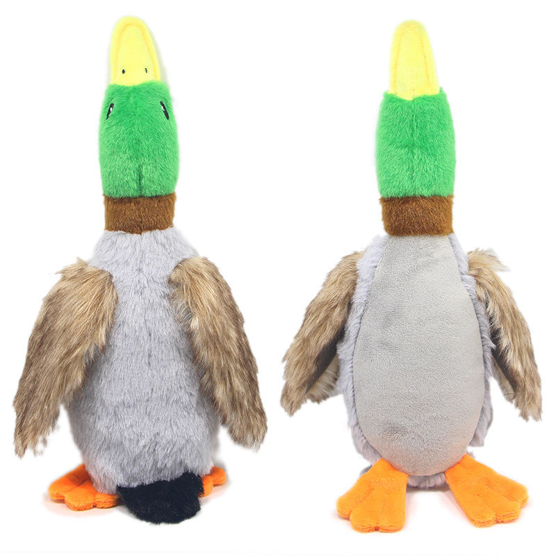 Cute Plush Duck Sound Toy Stuffed Squeaky Animal Squeak Dog Toy Cleaning Tooth Dog Chew Rope Toys