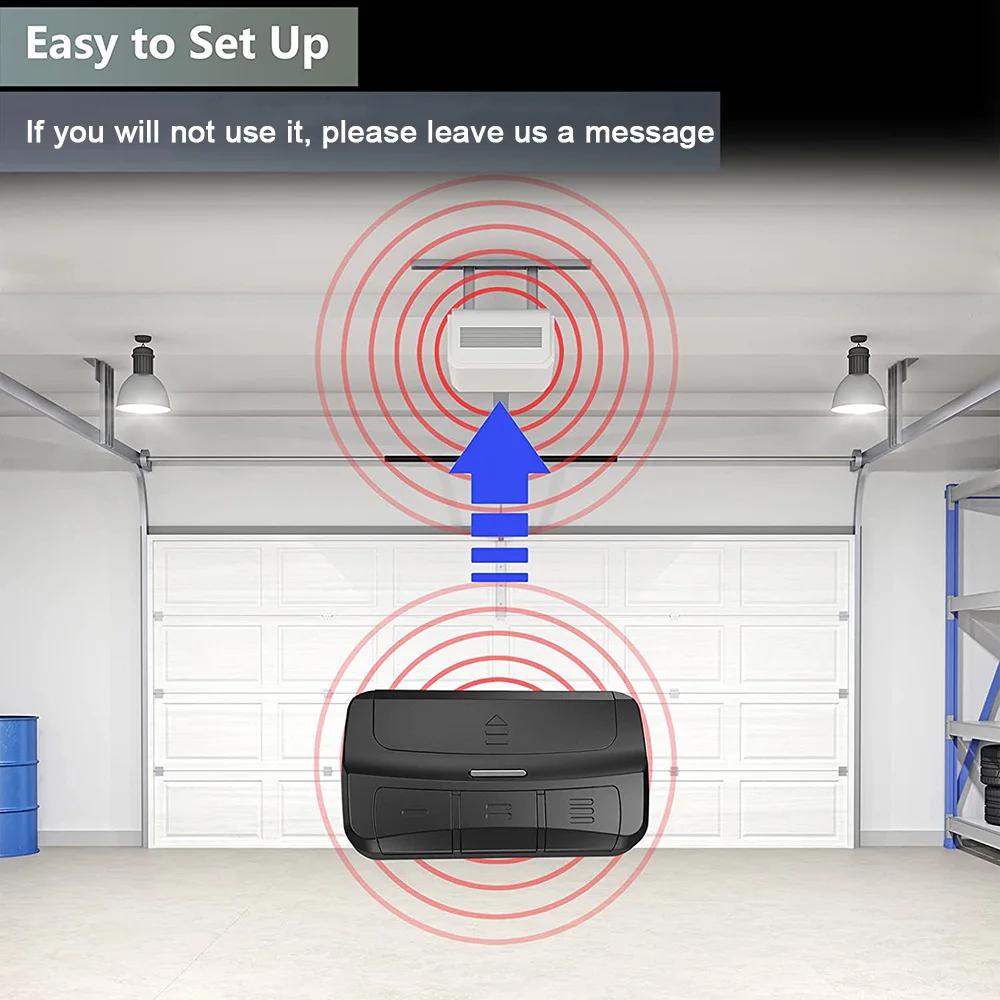 3 in 1 MultiFrequency 280MHz-868MHz Garage Door new Remote Control Gate Opener Duplicator 2025 433.92MHz For Rolling Code and Fixed Code