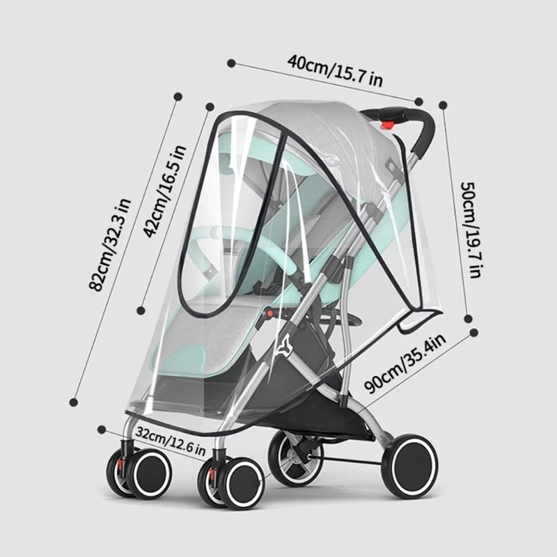 Stroller Rain Cover Windproof Baby Travel Weather Shield Stroller Accessoies P31B