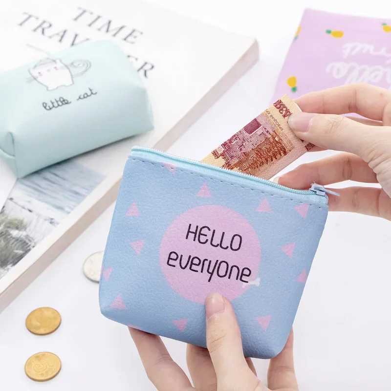 Women Canvas Coin Purse Card Key Mini Purses Pouch Girl Kids Children Cute Small Zipper Coin Purse Card Holder Wallet Bag CaseXJ241111