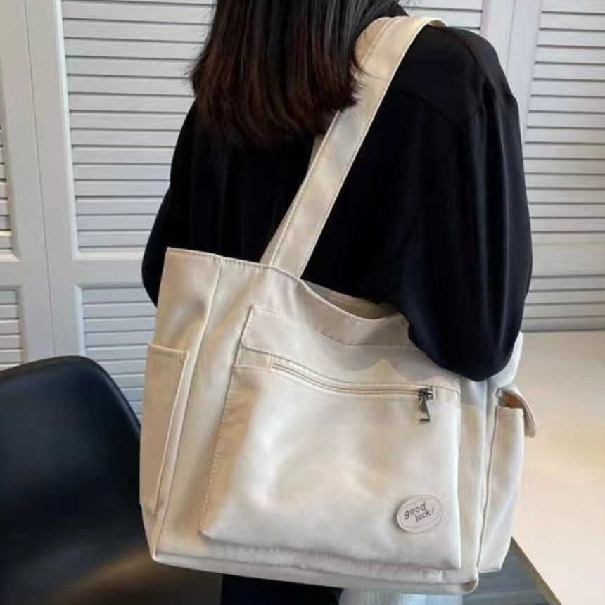 Shoulder Bags Cloth Bag WoMens Large Capacity Shopping Bag Canvas Bag Shoulder Bag Student Versatile Tote Bag Handbag Shoulder Bag 241015