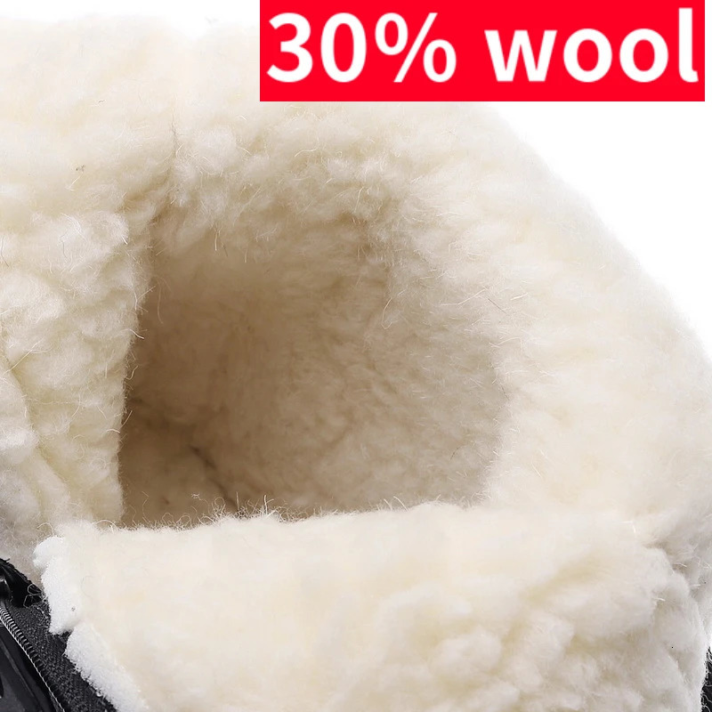Winter Thick Couple Snow Boots Plus Velvet Warm Side Zipper Outdoor Casual Short Boots Cold Resistant Mens Cotton Shoes 241031
