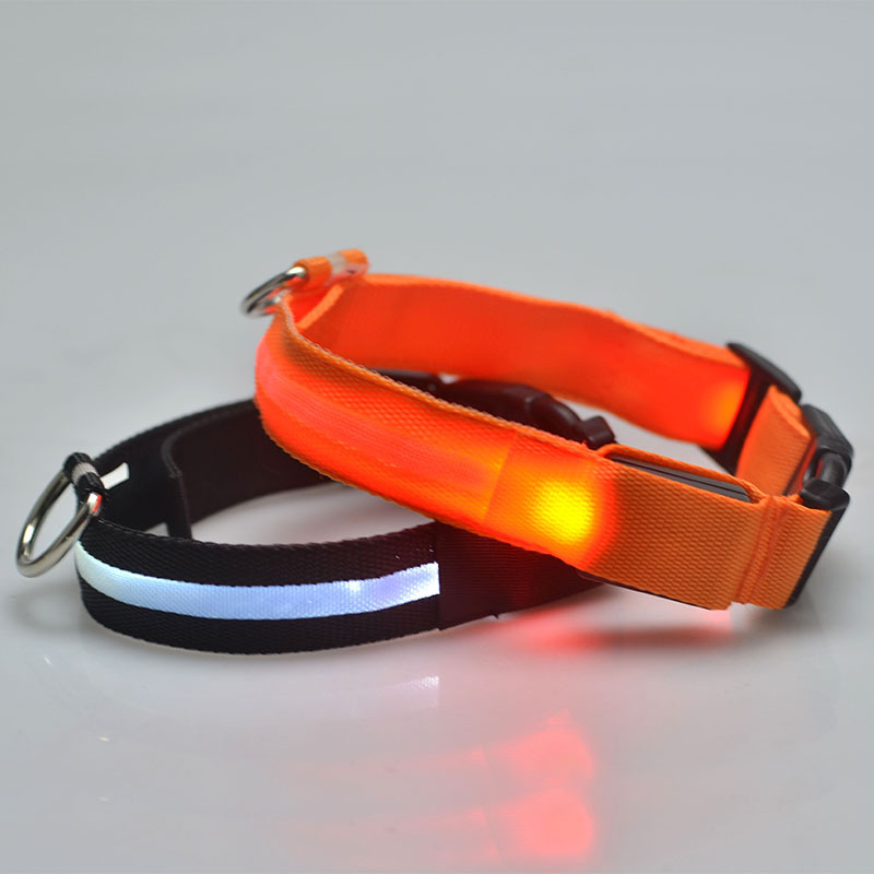 Collar Dog Safety Night Light Flashing Necklace Fluorescent Collars Pet Supplies collar LED lights up