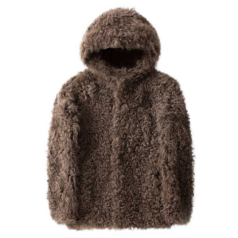 Autumn and Winter Thick Warm Oversized Jacket Men with Hood Zip Up Fluffy Loose Casual Faux Lamb Fur Coat 2023 Clothing V73XJ241102
