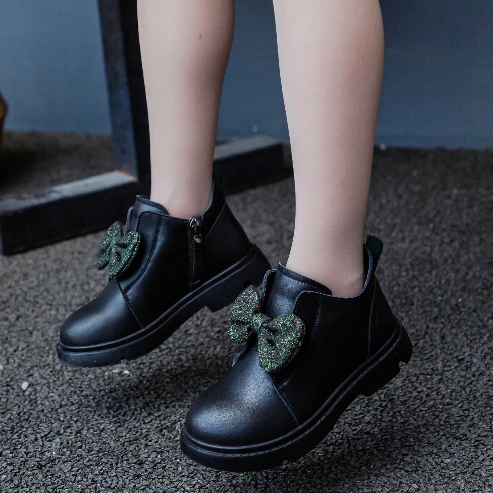 Autumn baby shoes childrens fashion princess PU leather shoes childrens shoes girls socks shoes childrens new arrival birthday gift M241102