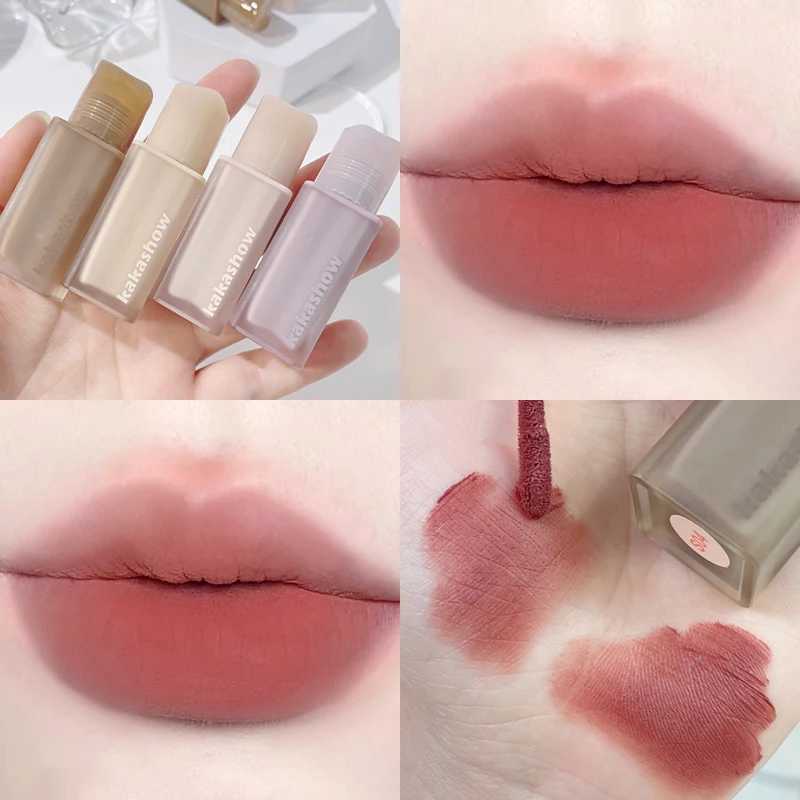 Maroon lipstick Matte Liquid lipstick Waterproof Lasting Velvet Nude Red Lip Mud Smooth Cheek Red Tone Cosmetics W241101