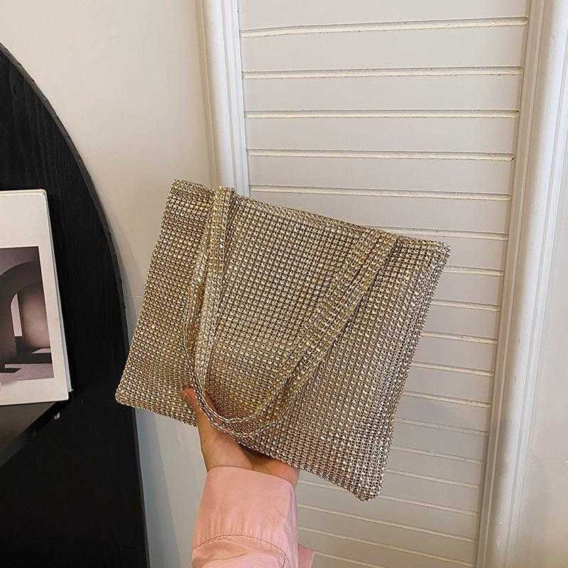 CMM Trendy Niche Underarm Bag for Women Autumn and Winter New Item Diamond Studded Sequsimple Handbag Tote Bag Shoulder Bag