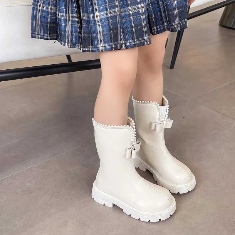 Girls cotton boots cute and elegant childrens princess boots thick soled Versatile childrens tight boots round toe zipper fashionable M241102