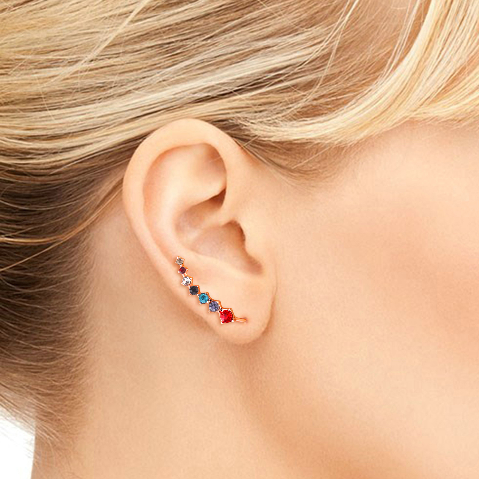 Simple and Fashionable AAA Zircon Ear Clips for Women Gold-plated Earrings Popular Jewelry Wholesale